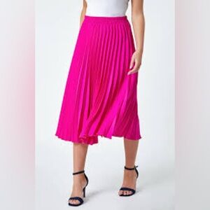 J. Crew Vibrant Pink Midi Skirt